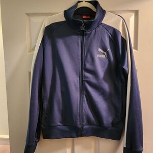 Puma Navy and White Track Jacket